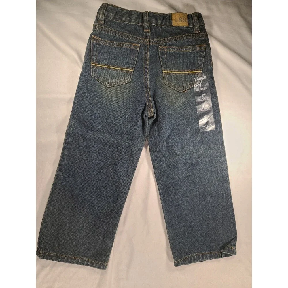 The Children's Place Boys 4T Classic Straight Leg Blue Denim Jeans NWT